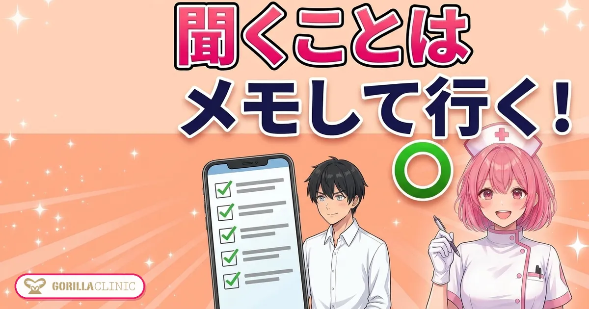 カウンセリングで聞くことはメモして行く