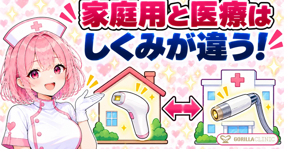 家庭用と医療はしくみが違う