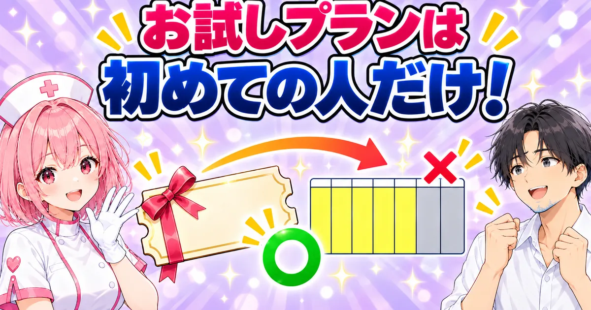 ゴリラクリニックのお試しプランは初めての人だけ