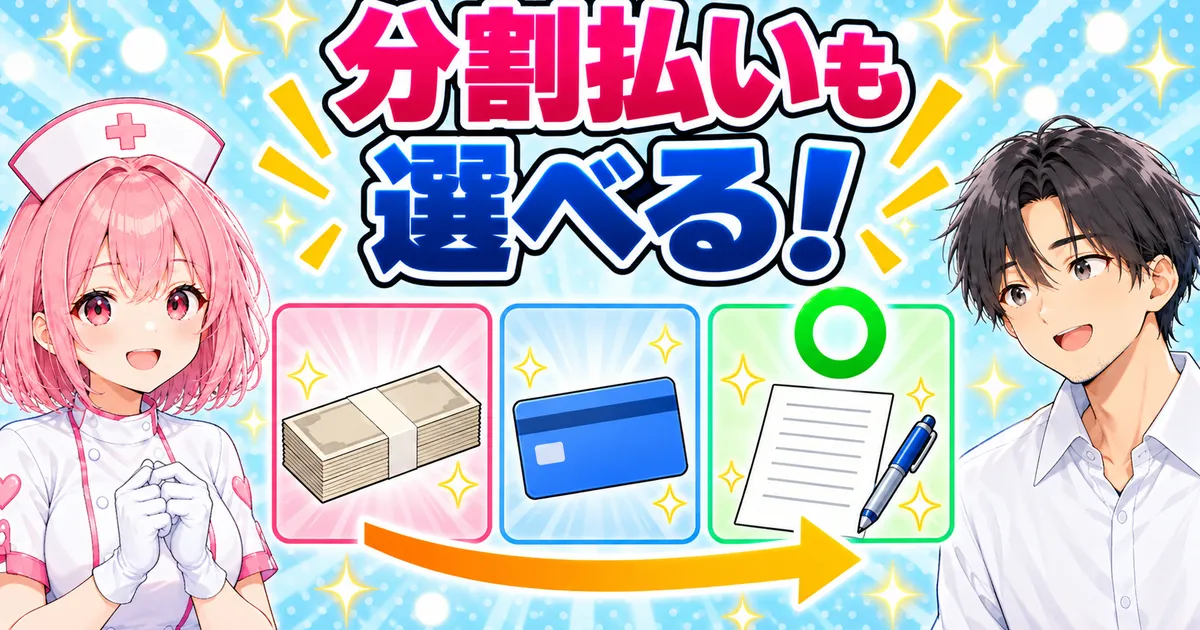 ゴリラクリニックは現金・クレジット・医療ローンの分割払いも選べる