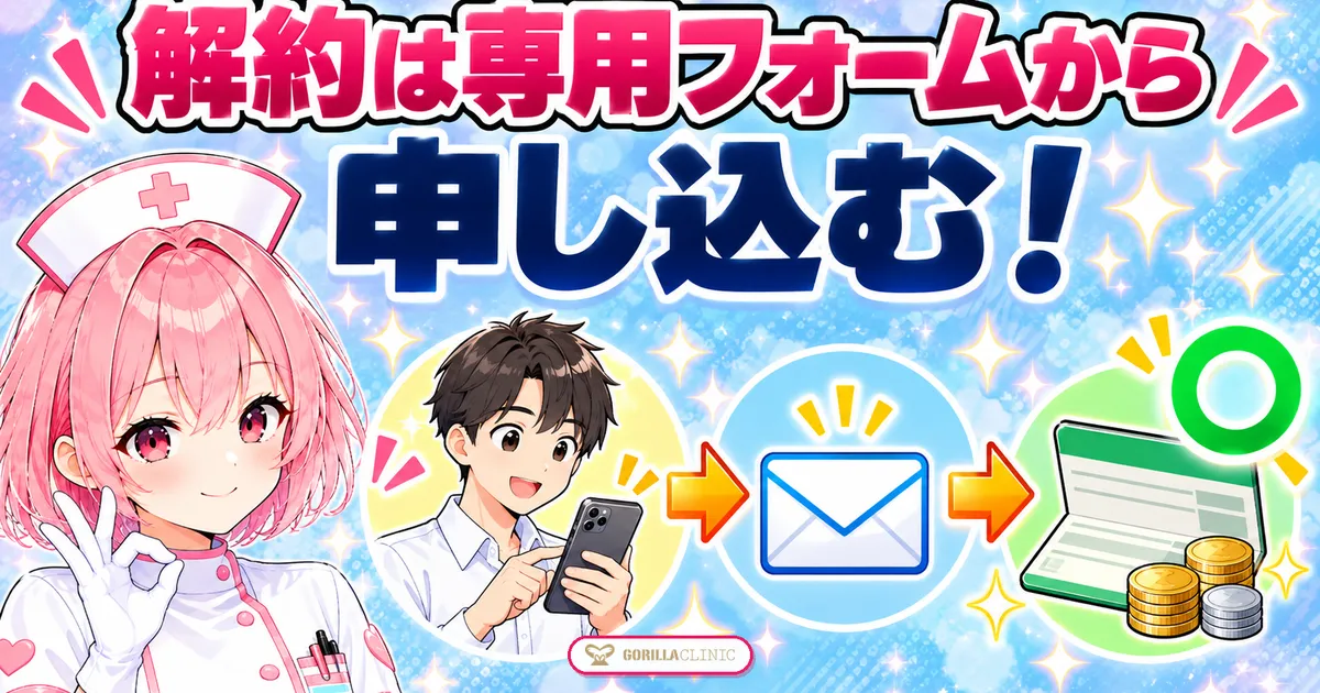 解約は専用フォームから申し込む