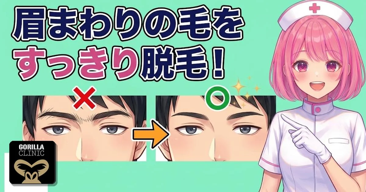 眉まわりの毛をすっきり脱毛